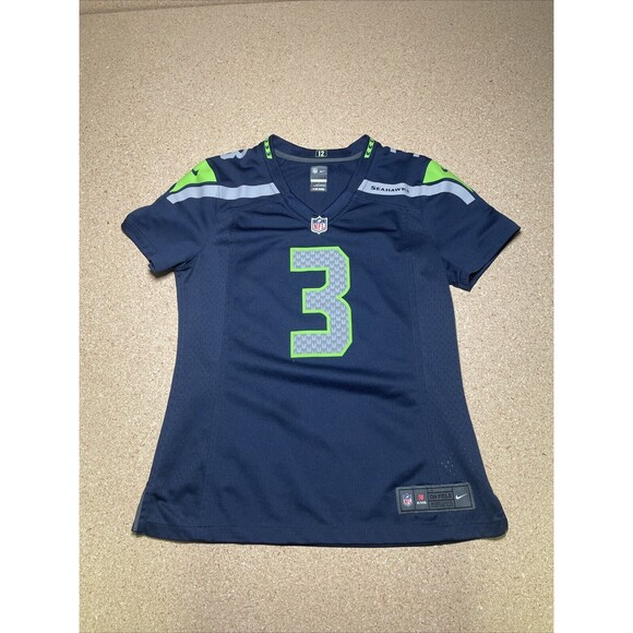 Seattle Seahawks Jersey Womens Medium Russell Wilson Nike NFL On Field Home 3 A2 - Picture 1 of 6